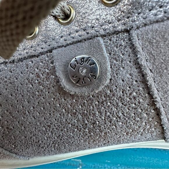 ☘️- IMAC Metallic Beige Leather Sneakers Light Style. Made in Italy Sz 41 - Picture 13 of 16